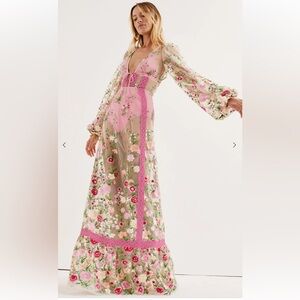 NWT For Love & Lemons Luna Maxi dress